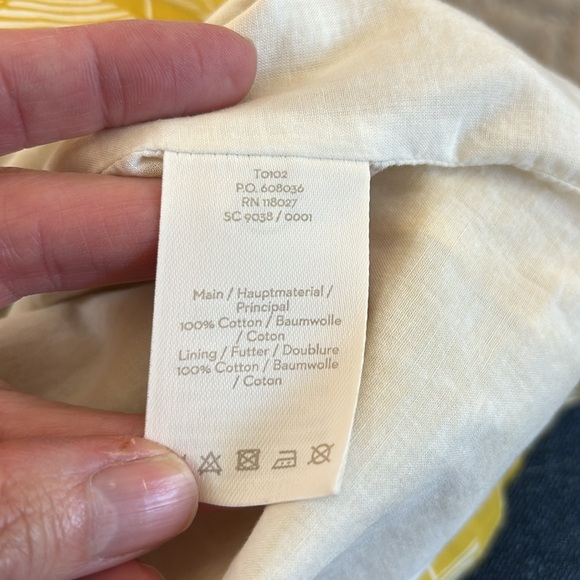 BODEN Petite 6P Yellow Mimosal Parasol Printed Cotton A-Line Skirt - Picture 7 of 7